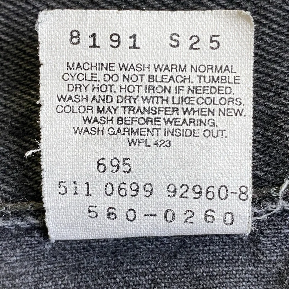 VTG Levis 560 Jeans Men Black 42x32 Loose Fit Tapered USA Made 90s Y2K Grunge
